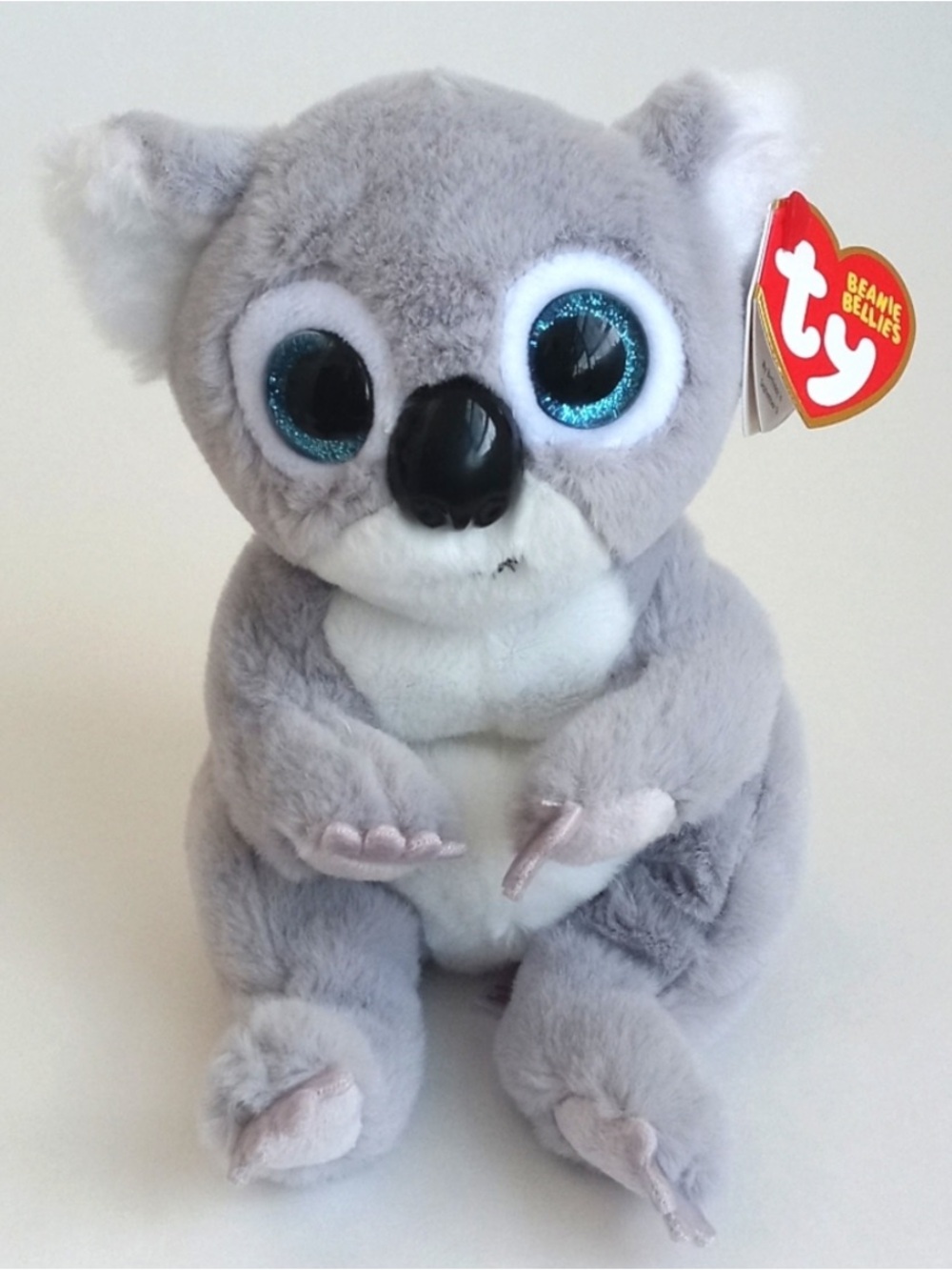 Ty Grey and White Koala Beanie Plush with Sparkling Blue Eyes NWT Gift